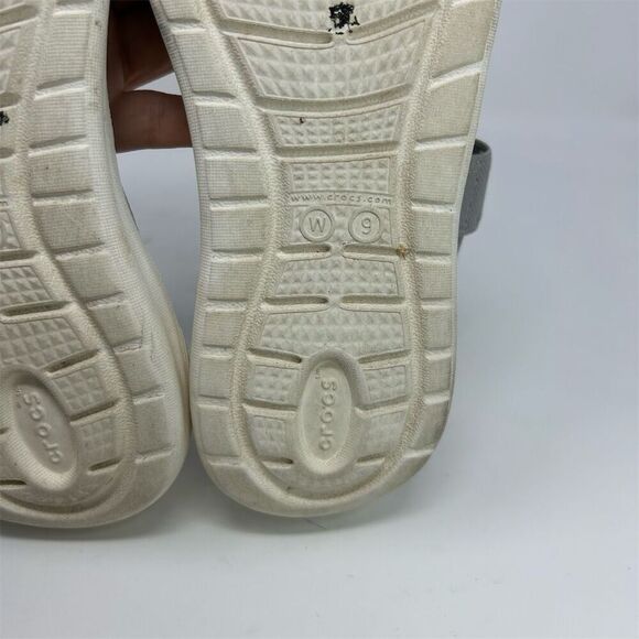 Crocs Women's Gray LiteRide Stretch Slingback Sandals Size 9 Casual Summer - Picture 10 of 13